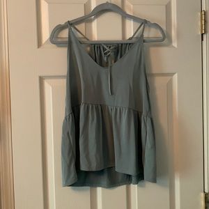 American Eagle flowy teal tank top